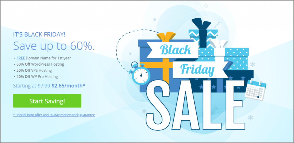 BLuehost Black friday homepage
